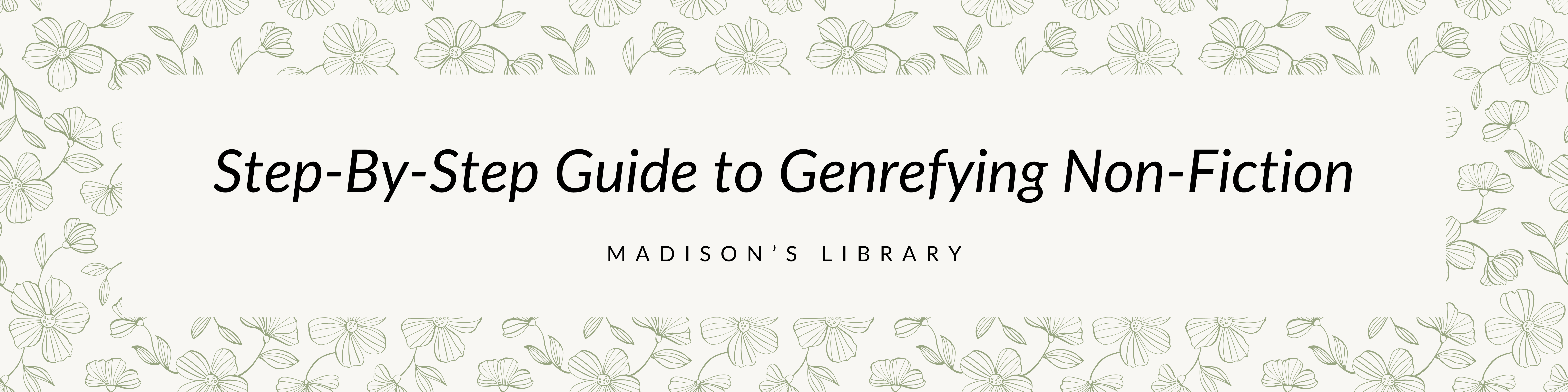Step-by-step guide to genrefying non-fiction